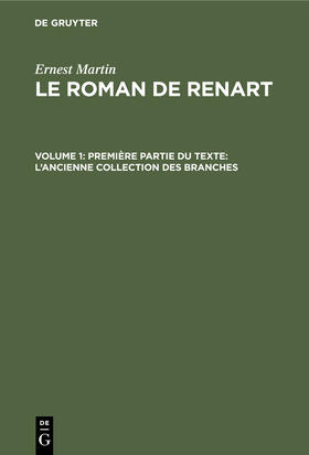 Martin |  Première partie du texte: L¿ancienne collection des branches | Buch |  Sack Fachmedien