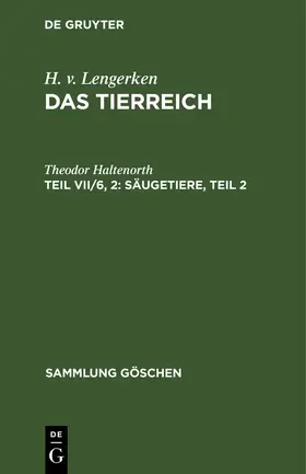 Haltenorth |  Säugetiere, Teil 2 | Buch |  Sack Fachmedien