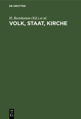 Bornkamm / Rudolph / Bertram |  Volk, Staat, Kirche | Buch |  Sack Fachmedien