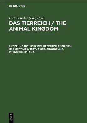 Wermuth / Mertens |  Liste der rezenten Amphibien und Reptilien. Testudines, Crocodylia, Rhynchocephalia | eBook | Sack Fachmedien