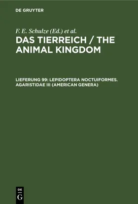 Kiriakoff |  Lepidoptera Noctuiformes. Agaristidae III (American Genera) | eBook | Sack Fachmedien