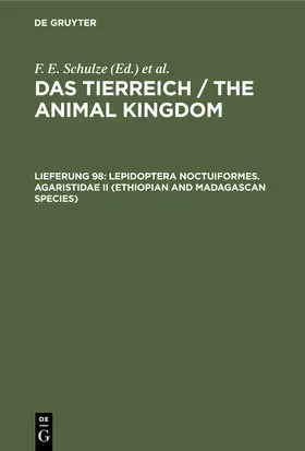 Kiriakoff |  Lepidoptera Noctuiformes. Agaristidae II (Ethiopian and Madagascan species) | Buch |  Sack Fachmedien