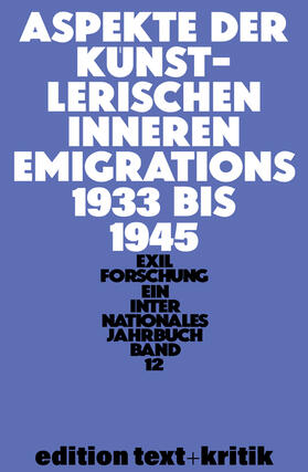 Krohn |  Aspekte der künstlerischen inneren Emigration 1933–1945 | eBook | Sack Fachmedien