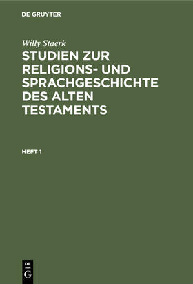 Staerk |  Heft 1 | Buch |  Sack Fachmedien