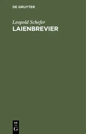 Schefer |  Laienbrevier | Buch |  Sack Fachmedien