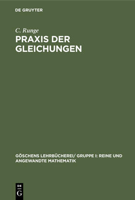 Runge |  Praxis der Gleichungen | Buch |  Sack Fachmedien