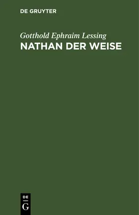 Lessing |  Nathan der Weise | eBook | Sack Fachmedien