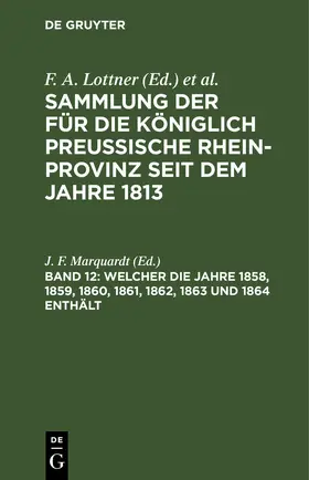 Marquardt |  Welcher die Jahre 1858, 1859, 1860, 1861, 1862, 1863 und 1864 enthält | eBook | Sack Fachmedien