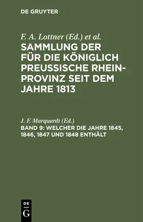 Marquardt |  Welcher die Jahre 1845, 1846, 1847 und 1848 enthält | Buch |  Sack Fachmedien