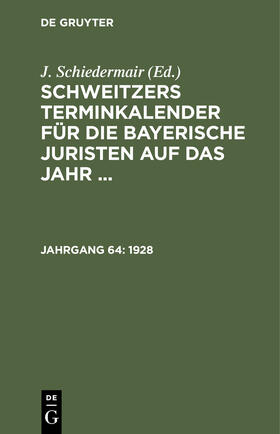 Schiedermair | 1928 | Buch | 978-3-11-243159-7 | sack.de