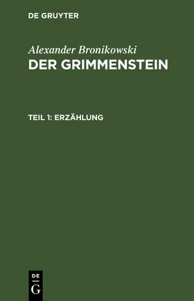 Bronikowski |  Erzählung | eBook | Sack Fachmedien