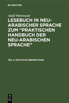 Wahrmund |  Deutsche Übersetzung | Buch |  Sack Fachmedien