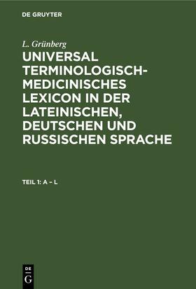 Grünberg |  A ¿ L | Buch |  Sack Fachmedien