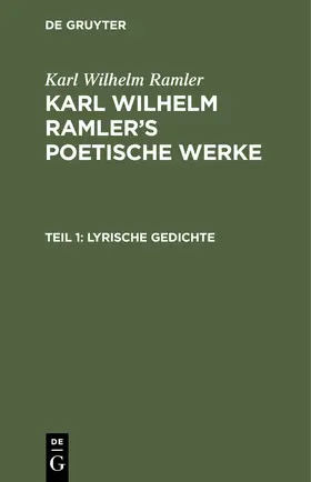 Ramler |  Lyrische Gedichte | eBook | Sack Fachmedien