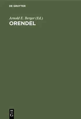 Berger |  Orendel | Buch |  Sack Fachmedien