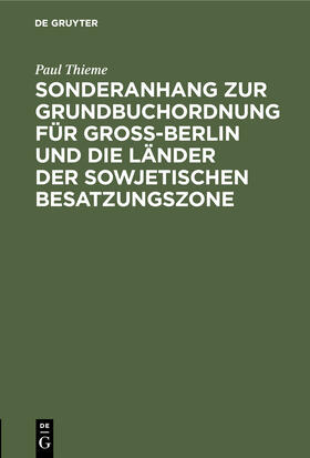 Schwarze |  Für Groß-Berlin und die Länder der sowjetischen Besatzungszone | Buch |  Sack Fachmedien