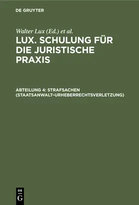 Schäfer | Strafsachen (Staatsanwalt¿Urheberrechtsverletzung) | Buch | 978-3-11-245167-0 | sack.de