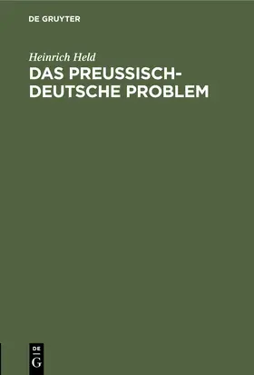 Held |  Das preußisch-deutsche Problem | eBook | Sack Fachmedien