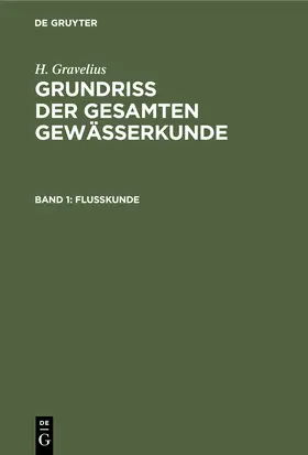 Gravelius |  Flußkunde | Buch |  Sack Fachmedien