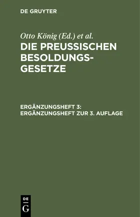 König / Erythropel |  Ergänzungsheft zur 3. Auflage | eBook | Sack Fachmedien