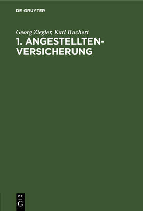 Buchert / Ziegler |  1. Angestelltenversicherung | Buch |  Sack Fachmedien