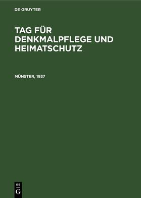 Degruyter |  Münster, 1937 | Buch |  Sack Fachmedien
