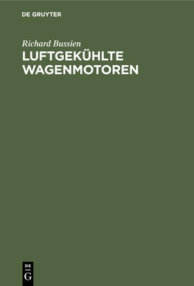 Bussien |  Luftgekühlte Wagenmotoren | Buch |  Sack Fachmedien