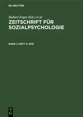 Feger / Graumann / Holzkamp |  1976 | eBook | Sack Fachmedien