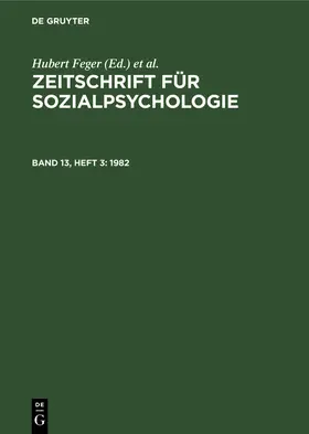 Feger / Graumann / Holzkamp |  1982 | eBook | Sack Fachmedien