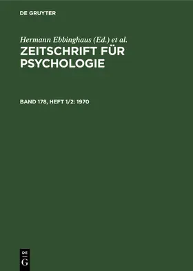 Ebbinghaus / König |  1970 | eBook | Sack Fachmedien