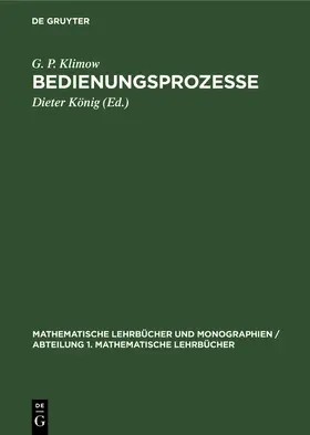 Klimow / König |  Bedienungsprozesse | Buch |  Sack Fachmedien