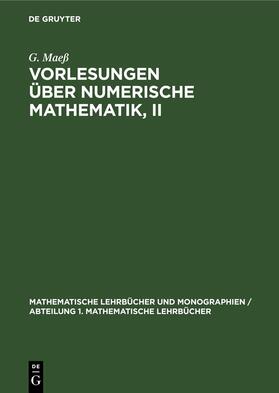 Maeß |  Vorlesungen über numerische Mathematik, II | eBook | Sack Fachmedien