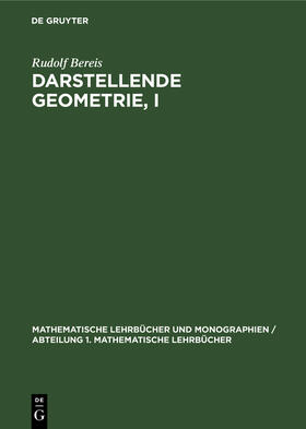 Bereis |  Darstellende Geometrie, I | Buch |  Sack Fachmedien