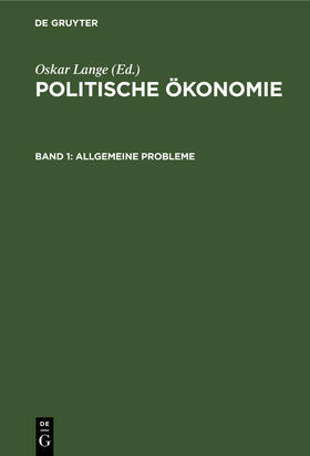 Lange |  Allgemeine Probleme | eBook | Sack Fachmedien