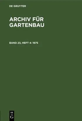 Degruyter |  1975 | Buch |  Sack Fachmedien