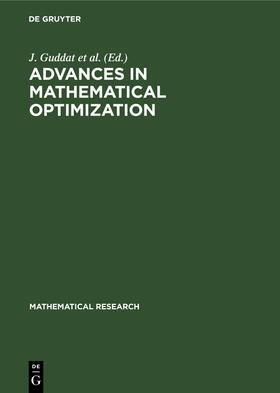 Guddat et al. |  Advances in Mathematical Optimization | eBook | Sack Fachmedien