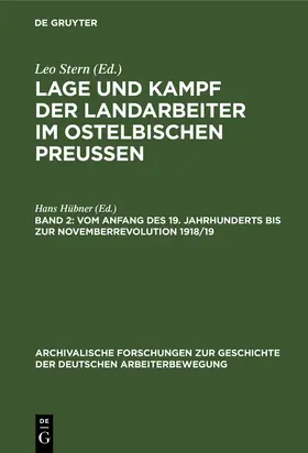 Hübner |  Vom Anfang des 19. Jahrhunderts bis zur Novemberrevolution 1918/19 | Buch |  Sack Fachmedien