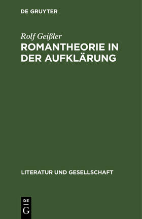 Geißler |  Romantheorie in der Aufklärung | eBook | Sack Fachmedien