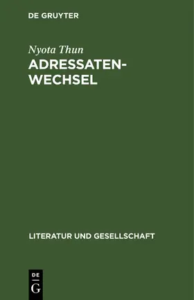 Thun |  Adressatenwechsel | eBook | Sack Fachmedien