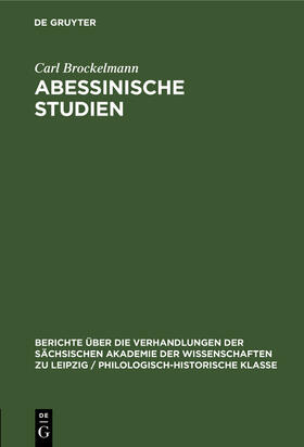 Brockelmann |  Abessinische Studien | Buch |  Sack Fachmedien