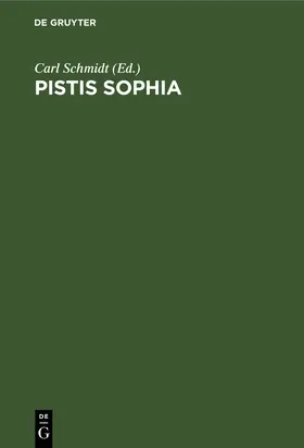 Schmidt |  Pistis Sophia | Buch |  Sack Fachmedien