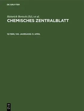 Bertsch / Pflücke / Klemm |  9. April | Buch |  Sack Fachmedien