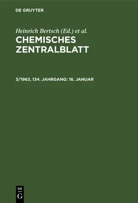 Bertsch / Pflücke / Klemm |  16. Januar | Buch |  Sack Fachmedien