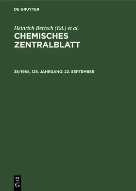 Bertsch / Pflücke / Klemm |  22. September | Buch |  Sack Fachmedien