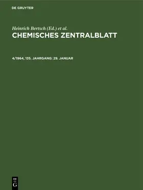 Bertsch / Pflücke / Klemm |  29. Januar | Buch |  Sack Fachmedien