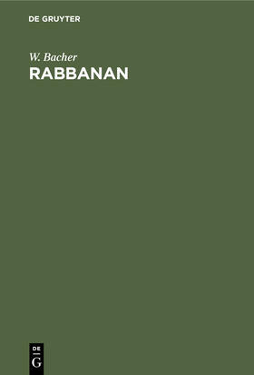 Bacher |  Rabbanan | eBook | Sack Fachmedien