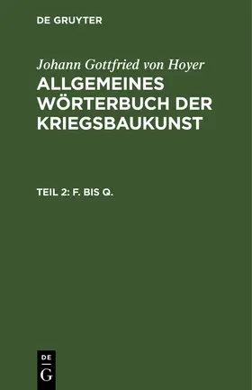 Hoyer |  F. bis Q. | eBook | Sack Fachmedien