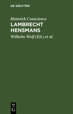 Conscience / Wolf |  Lambrecht Hensmans | eBook | Sack Fachmedien