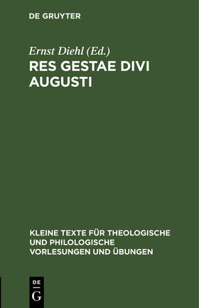 Diehl |  Res Gestae Divi Augusti | eBook | Sack Fachmedien