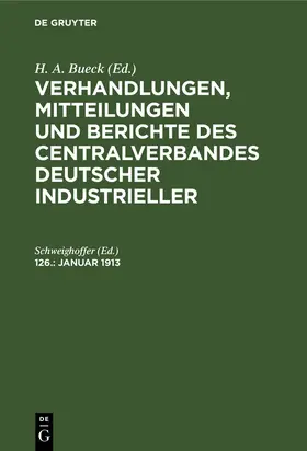 Schweighoffer |  Januar 1913 | Buch |  Sack Fachmedien